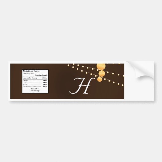 Water Bottle Label Papieren Lantaarns op Brow Chin Bumpersticker (Voorkant)