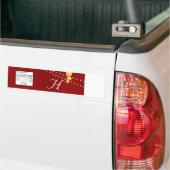 Water Bottle Label Papieren Lantaarns op Rood Chin Bumpersticker (Op Truck)