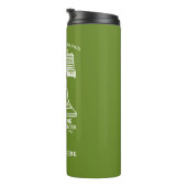 Water Bottle - Olive Green (Personalized) Thermosbeker (Geroteerd rechts)