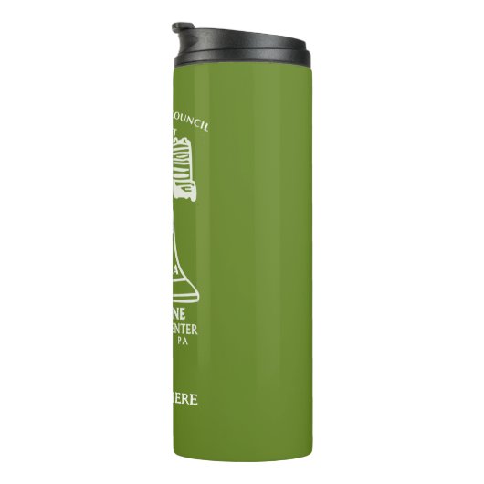 Water Bottle - Olive Green (Personalized) Thermosbeker (Geroteerd rechts)