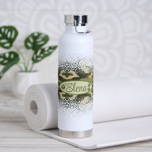 Water Bottle personalizado militar granulado  Waterfles (Yoga)