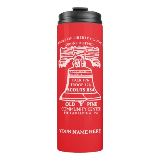 Water Bottle - Red (Personalized) Thermosbeker (Voorkant)