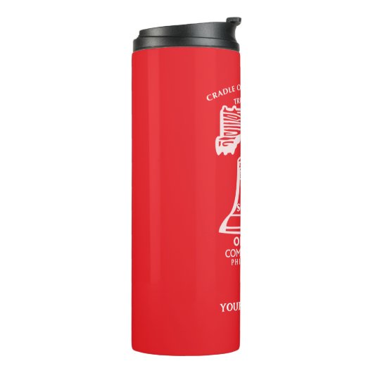 Water Bottle - Red (Personalized) Thermosbeker (Gedraaid links)