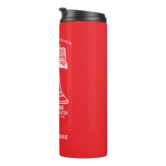 Water Bottle - Red (Personalized) Thermosbeker (Geroteerd rechts)