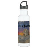 Water Bottle – Roaring Sunset Lion Waterfles (Voorkant)