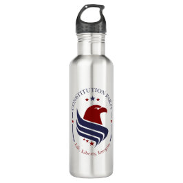 Water bottle, stainless steel, Constitution Party  Waterfles