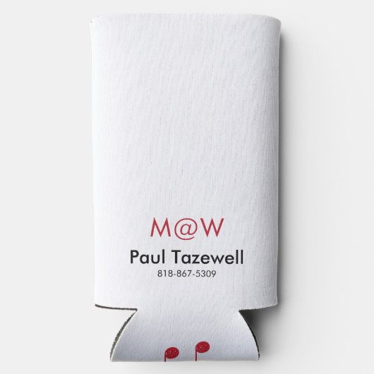 Water Bottle with Black Cursive Name, Phone, Year Seltzer Blikjeskoeler (Achterkant)