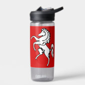 Water bottle with flag of Kent County, England Waterfles (Links)