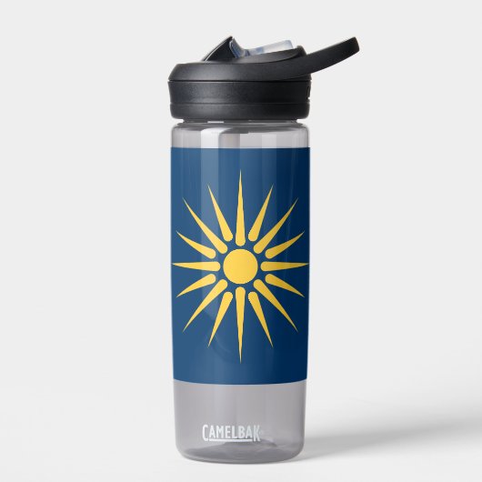 Water bottle with flag of Macedonia, Greece Waterfles (Links)