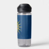 Water bottle with flag of Macedonia, Greece Waterfles (Achterkant)
