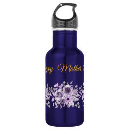 Water Bottle with Floral Arrangement and Mother's  Waterfles
