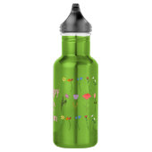 Water Bottle with Floral Motifs and Mother's Day Q Waterfles (Rechts)