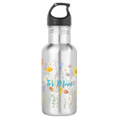 Water Bottle with Garden Design and Mother's Day Q Waterfles (Voorkant)