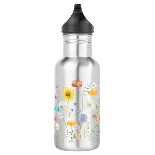 Water Bottle with Garden Design and Mother's Day Q Waterfles (Rechts)