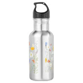 Water Bottle with Garden Design and Mother's Day Q Waterfles (Achterkant)