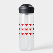 Water Bottle with hearts Waterfles (Voorkant)