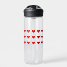 Water Bottle with hearts