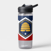 Water bottle with new flag of Utah, USA Waterfles (Links)