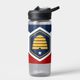 Water bottle with new flag of Utah, USA Waterfles