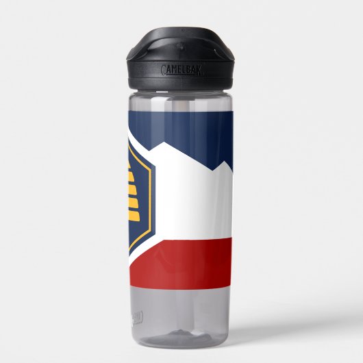 Water bottle with new flag of Utah, USA Waterfles (Achterkant)