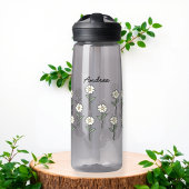 Water bottle with pretty daisy flowers waterfles