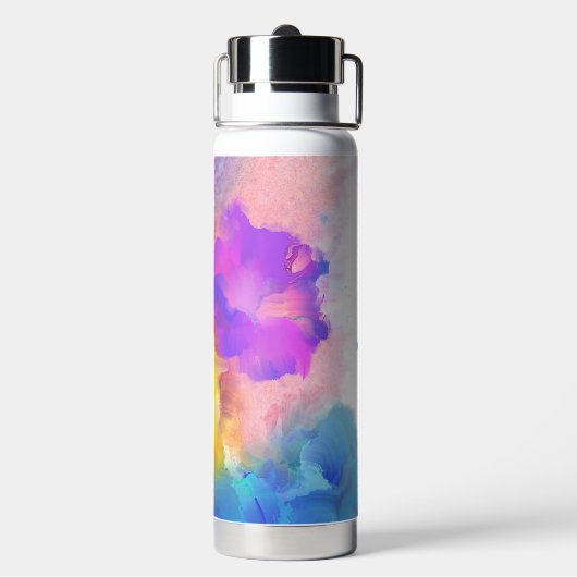 Water Bottle with Straw Waterfles (Achterkant)