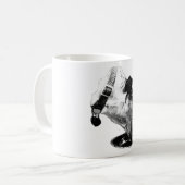 Water Break Terrier Mix Coffee Mok (Voorkant links)