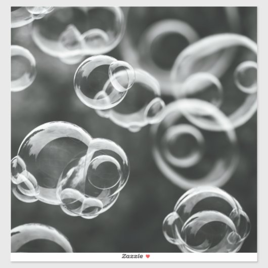 Water Bubble Vinyl Sticker – Verse & Minimale Ontw (Vel)
