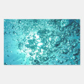 Water Bubbles Rechthoekige Sticker (Voorkant)