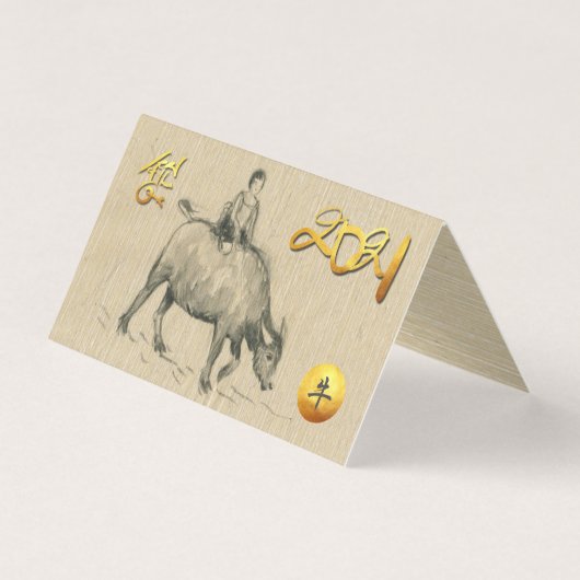 Water Buffalo Child Chinese Ox Year 2021 FC Kaart (Voorkant)