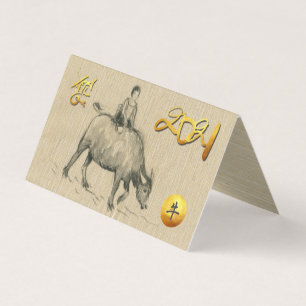 Water Buffalo Child Chinese Ox Year 2021 FC Kaart