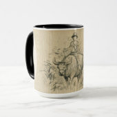 Water Buffalo Chinese Ox Jaar Verjaardag persoonli Mok (Voorkant links)