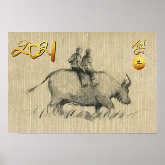 Water Buffalo Kinderen Chinees Ox 2021 HorP Poster (Voorkant)