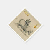 Water Buffalo Kinderen Chinees Ox Jaar 2021 PN Servet (Hoek)