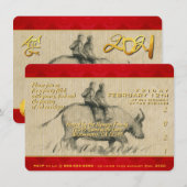 Water Buffalo Kinderen Chinese Ox Jaar 2021 PhINV Kaart (Voorkant / Achterkant)