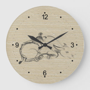 Water Buffel Kind Chinees Ox Jaar Verjaardag WC Grote Klok