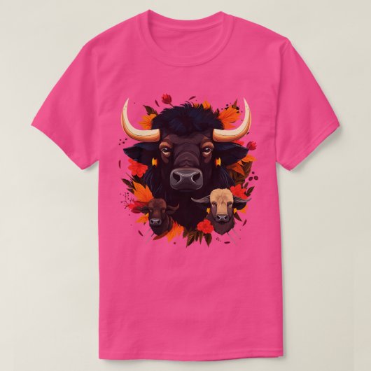 Water Buffel Kleurboek T-shirt (Design voorkant)