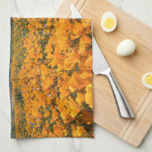 Water | California Lake With Golden Poppies Theedoek (Quarter Fold)