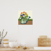 Water can met wilde bloemen poster (Keuken)
