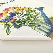Water can met wilde bloemen sherpa deken (3/4)