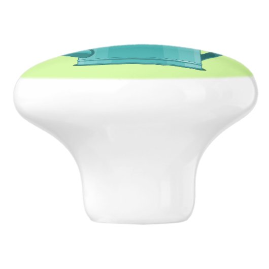 Water Can of Flowers Ceramic Pull of Knob Keramische Knop (Zijkant)