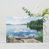 Water | Canoe on Lake in Sweden Bedankkaart (Staand voorkant)