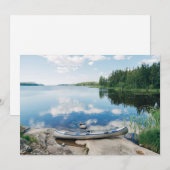 Water | Canoe on Lake in Sweden Bedankkaart (Voorkant / Achterkant)