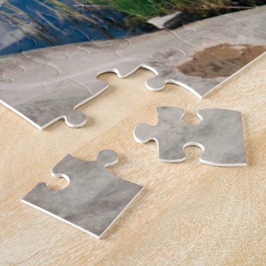 Water | Canoe on Lake in Sweden Legpuzzel (Zijkant)