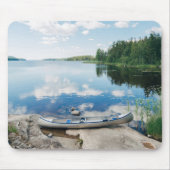 Water | Canoe on Lake in Sweden Muismat (Voorkant)