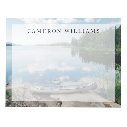 Water | Canoe on Lake in Sweden Notitieblok (Voorkant)