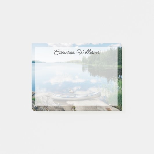 Water | Canoe on Lake in Sweden Post-it® Notes (Voorkant)