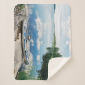 Water | Canoe on Lake in Sweden Sherpa Deken (Voorkant)