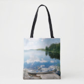 Water | Canoe on Lake in Sweden Tote Bag (Voorkant)
