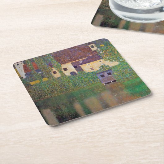 Water Castle, Gustav Klimt Kartonnen Onderzetters (Schuin)